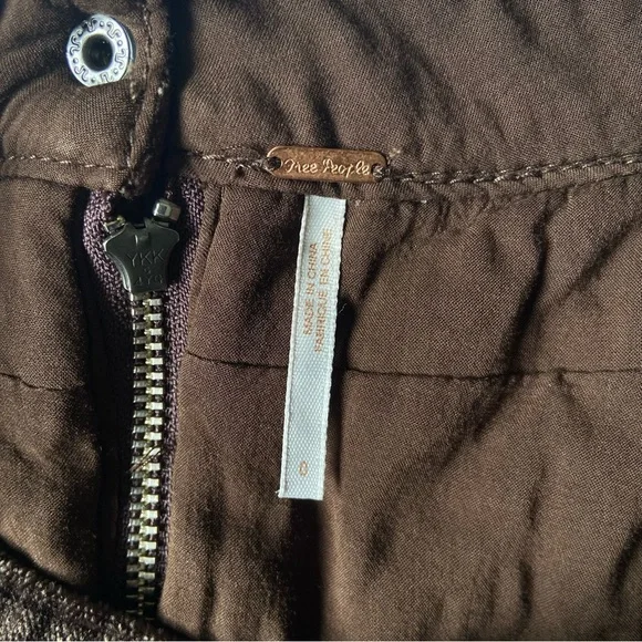 Free People Brown Mini Skirt Perfect for Night Out - Picture 4 of 5